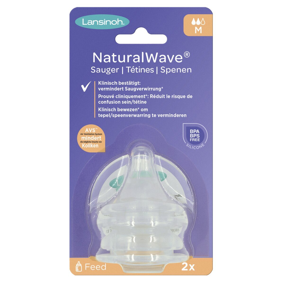 Lansinoh Natural Wave Medium Flesspeen