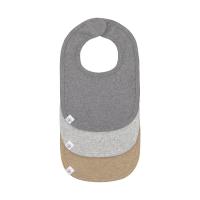 Lässig Slabbetjes Dark Grey / Light Grey / Nature Melange 3 Stuks