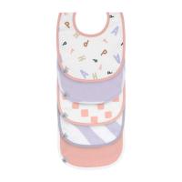 Lässig Slabbetjes Set van 5 - Happy Fruits - Peach/Pastel Lilac