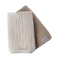 Leander Hydrofiele Doeken Organic Muslin - 2 Stuks - Cappuccino / Mocca