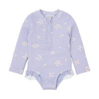 Little Dutch Badpak met Lange Mouwen en Ruches - Dreamy Lavender - Maat 74/80