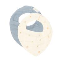 Little Dutch Forest Treasures Bandana Slab - (Set van 2) - Hydrofiel - Denim Blue