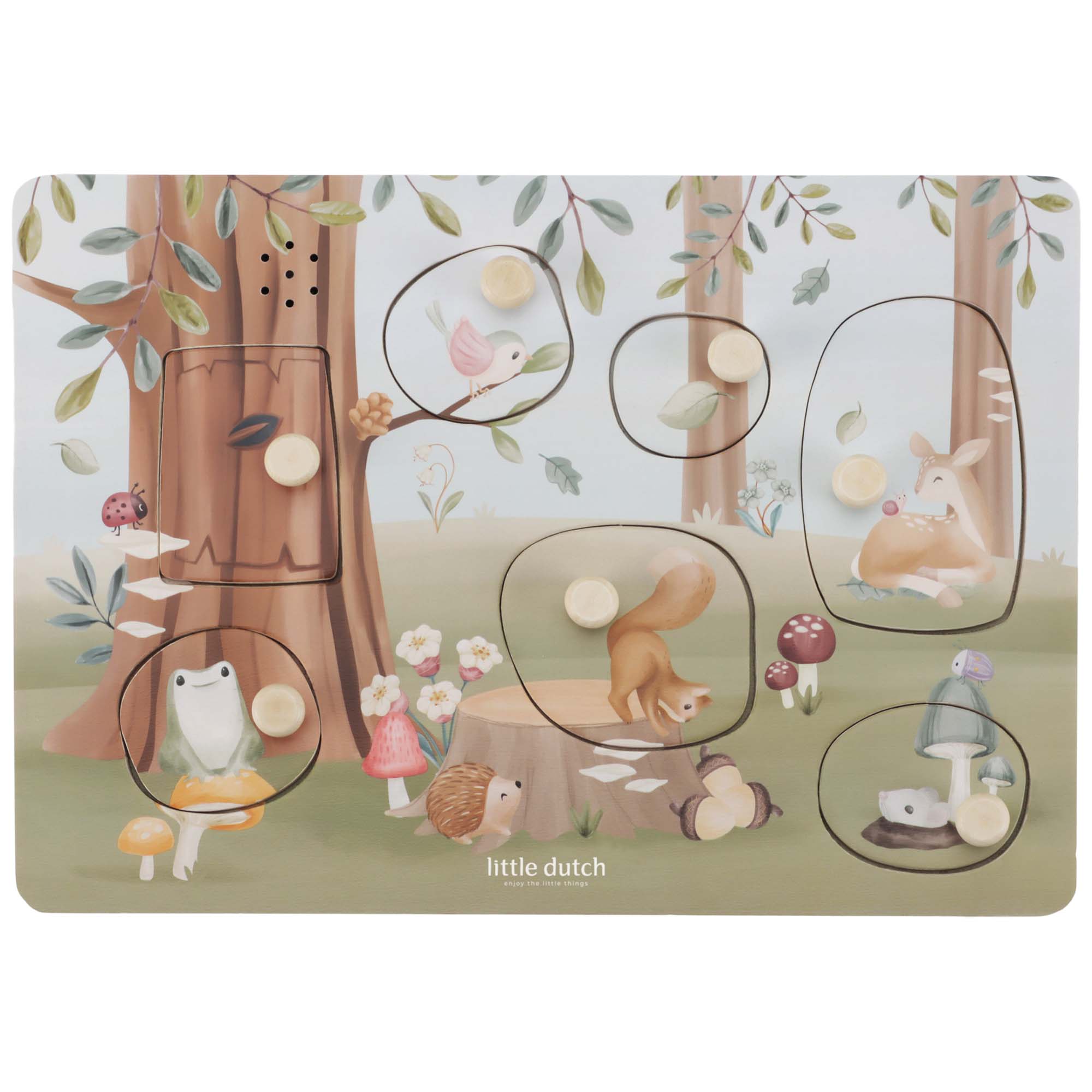 Little Dutch Geluidenpuzzel hout Forest Friends