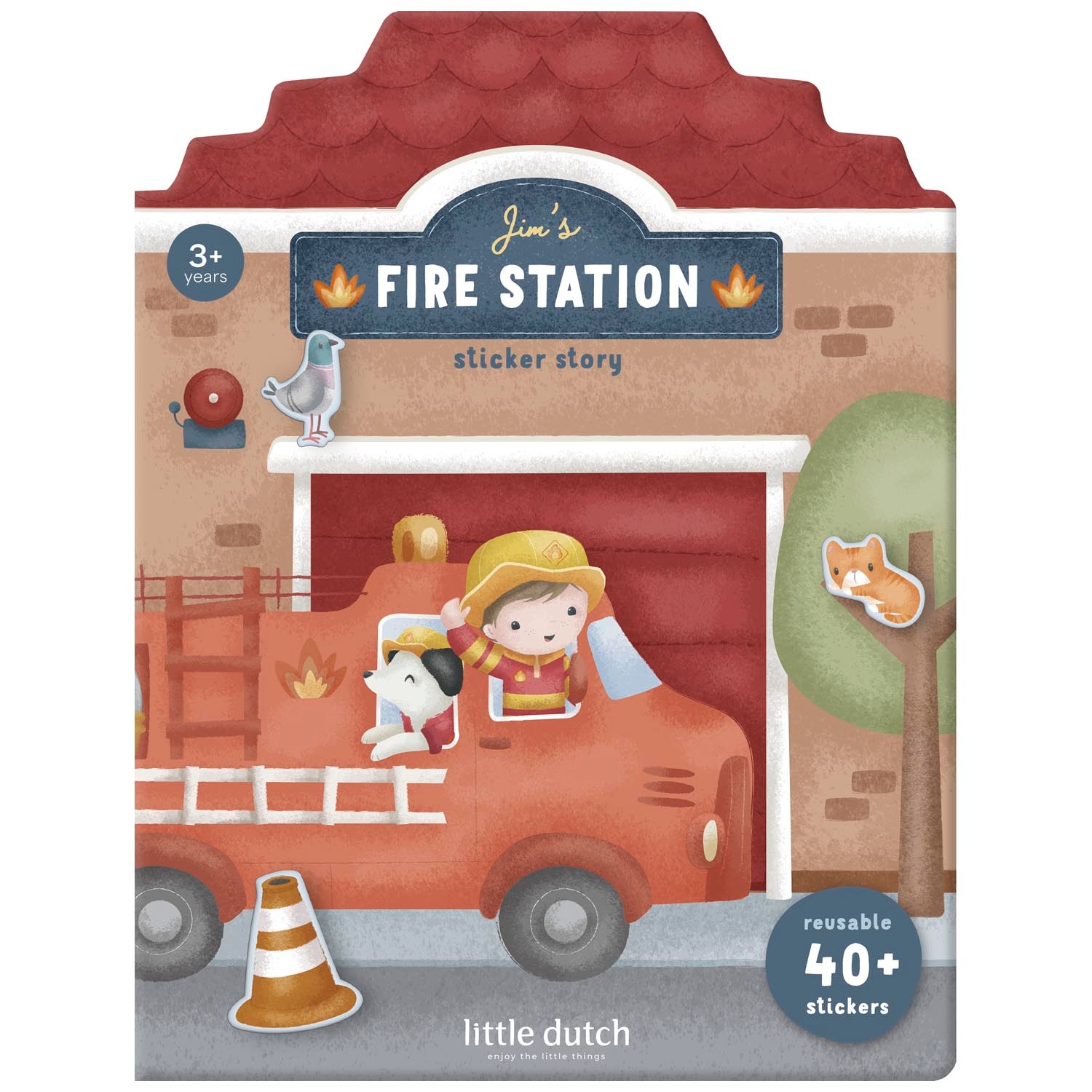 Little Dutch herbruikbaar stickerboek Jim's brandweer