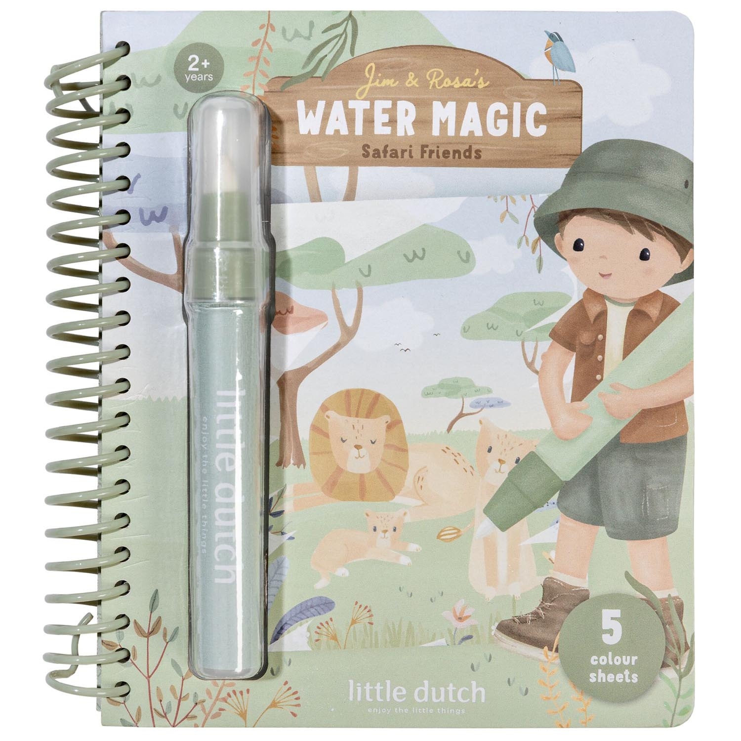 Little Dutch watertekenboek Jim Safari Friends
