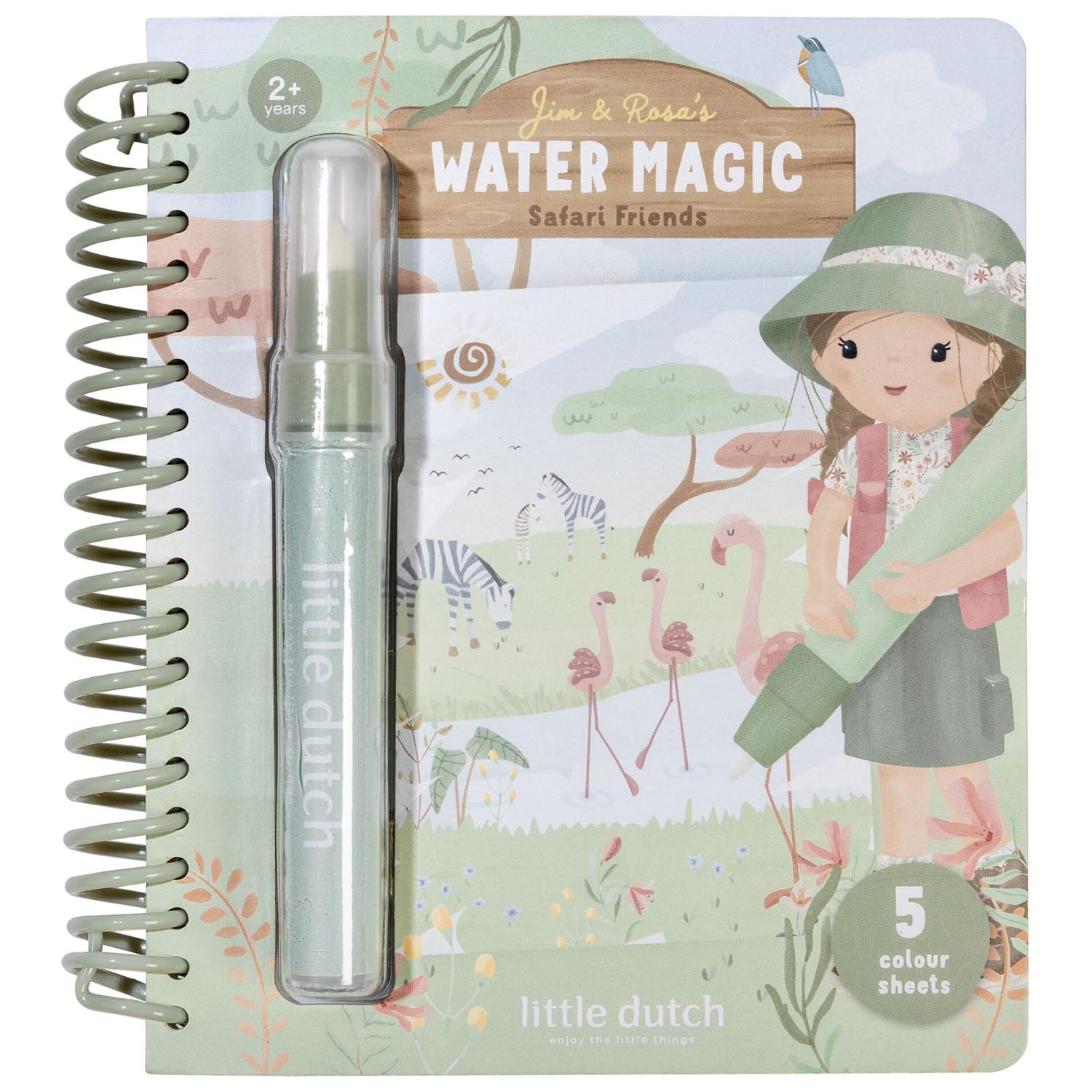 Little Dutch watertekenboek Rosa Safari Friends
