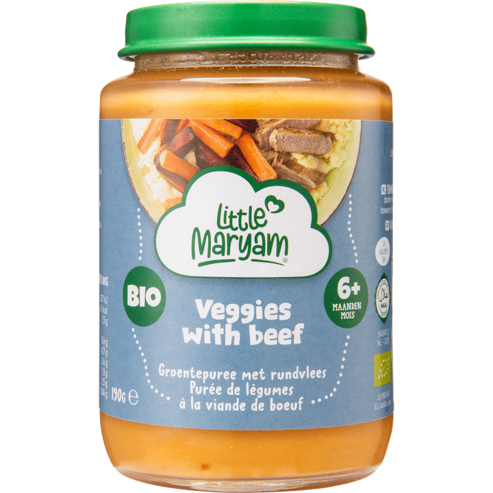 Little Maryam Veggies with Beef Groentepuree met Rundvlees 6+ Maanden 190 g