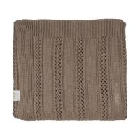 Lodger Gebreide Babydeken Pointelle Merino - 80 x 100 cm - Buffalo