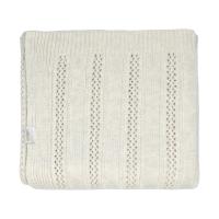 Lodger Gebreide Babydeken Pointelle Merino - 80 x 100 cm - Birch