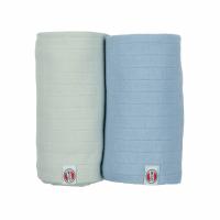 Lodger Hydrofieldoek - 2 Stuks - 110 x 110 cm - Peppermint / Blue Fogg