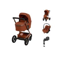 Maxi-Cosi Fame Kinderwagen - Copper Terra | Maxi-Cosi Pebble Slide Pro Autostoel | FamilyFix Slide Pro