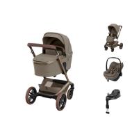 Maxi-Cosi Fame Kinderwagen - Oak Truffle | Maxi-Cosi Pebble Slide Pro Autostoel | FamilyFix Slide Pro