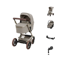 Maxi-Cosi Fame Kinderwagen Sapphire Sand | Maxi-Cosi Coral Slide Pro Autostoel | Familyfix Slide Pro | Fame / Coral Slide Pro Adapters