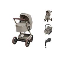 Maxi-Cosi Fame Kinderwagen - Sapphire Sand | Maxi-Cosi Pebble Slide Pro Autostoel | FamilyFix Slide Pro