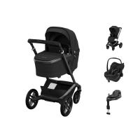 Maxi-Cosi Fame Kinderwagen Twillic Black | Maxi-Cosi Coral Slide Pro Autostoel - Onyx Black