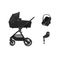 Maxi-Cosi Oxford+ Kinderwagen 4-in-1 - Twillic Black | Maxi-Cosi Pebble S Autostoeltje | FamilyFix S