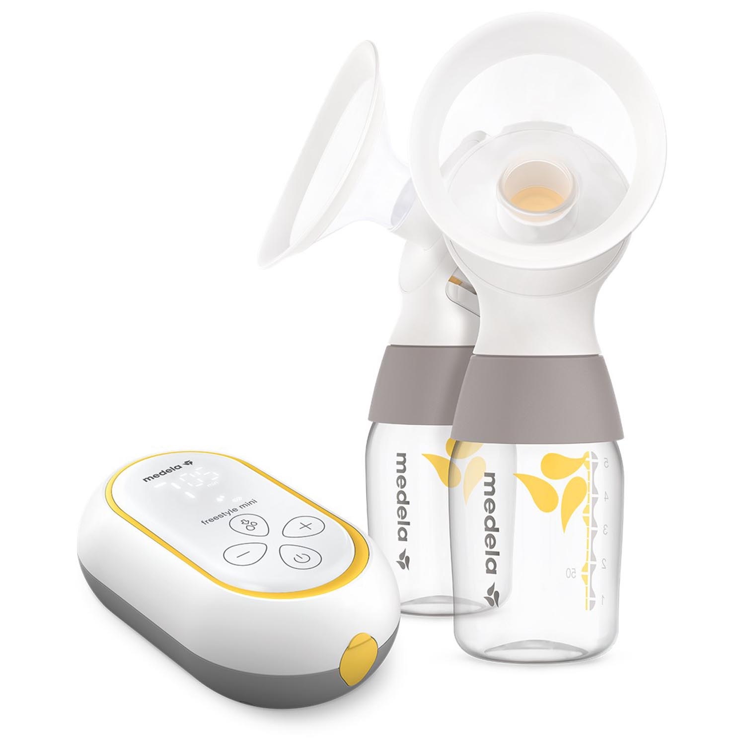 Medela Freestyle Mini dubbele elektrische borstkolf met flessen