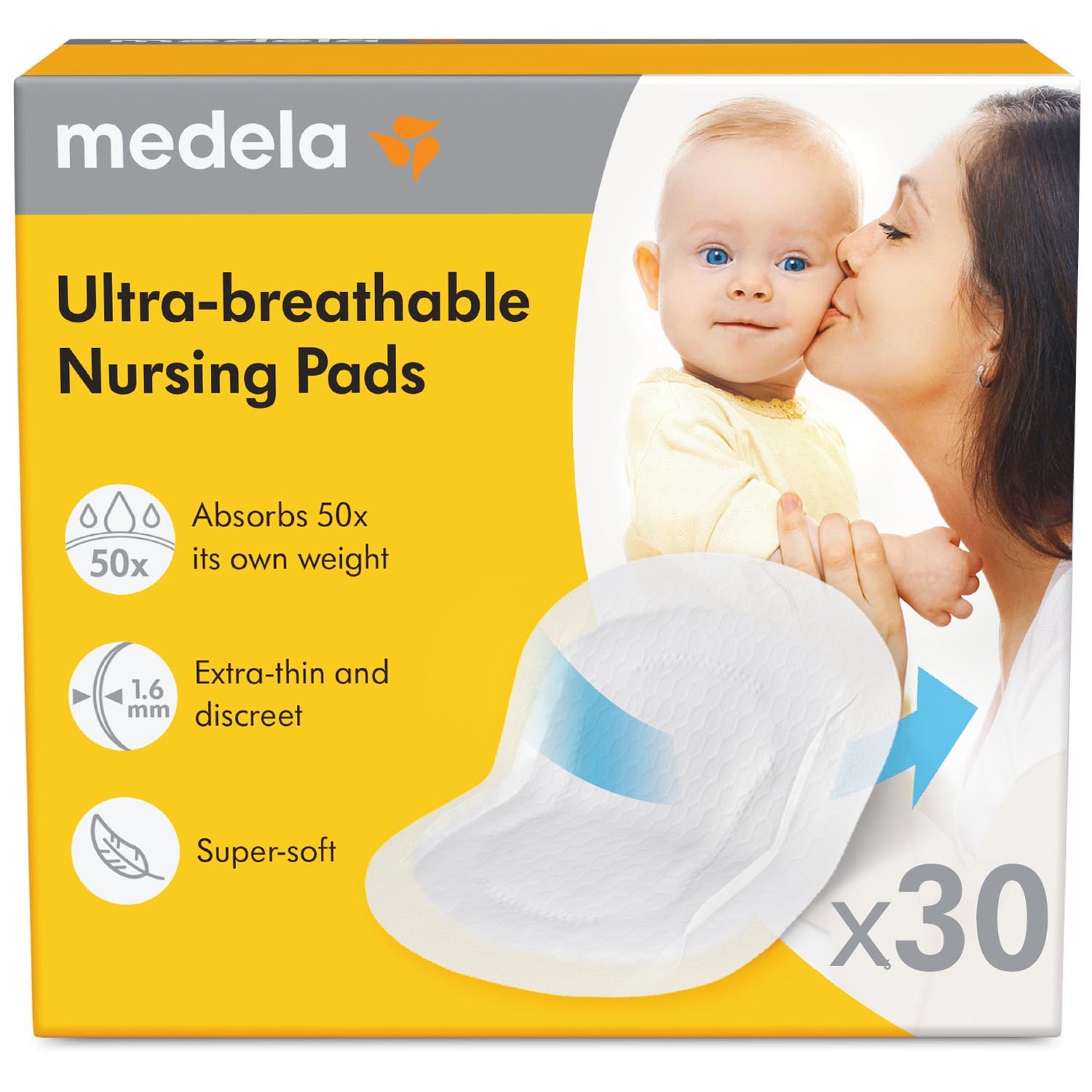 Medela Ultra-breathable Zoogkompressen doos 30 stuks