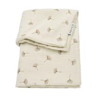 Meyco Deken Borduur Pre-Washed - 100 x 150 cm - Hydrofiel/Badstof Ginkgo - Soft Sand