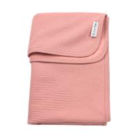 Meyco Gebreide Jacquard Flannel Deken - 100x150 cm - Pure Rose