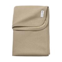 Meyco Gebreide Jacquard Flannel Deken - 100x150 cm - Pure Taupe