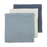 Meyco Hydrofiele Doeken - 3 stuks - 70x70cm - Natural / Jeans Blue / Indigo