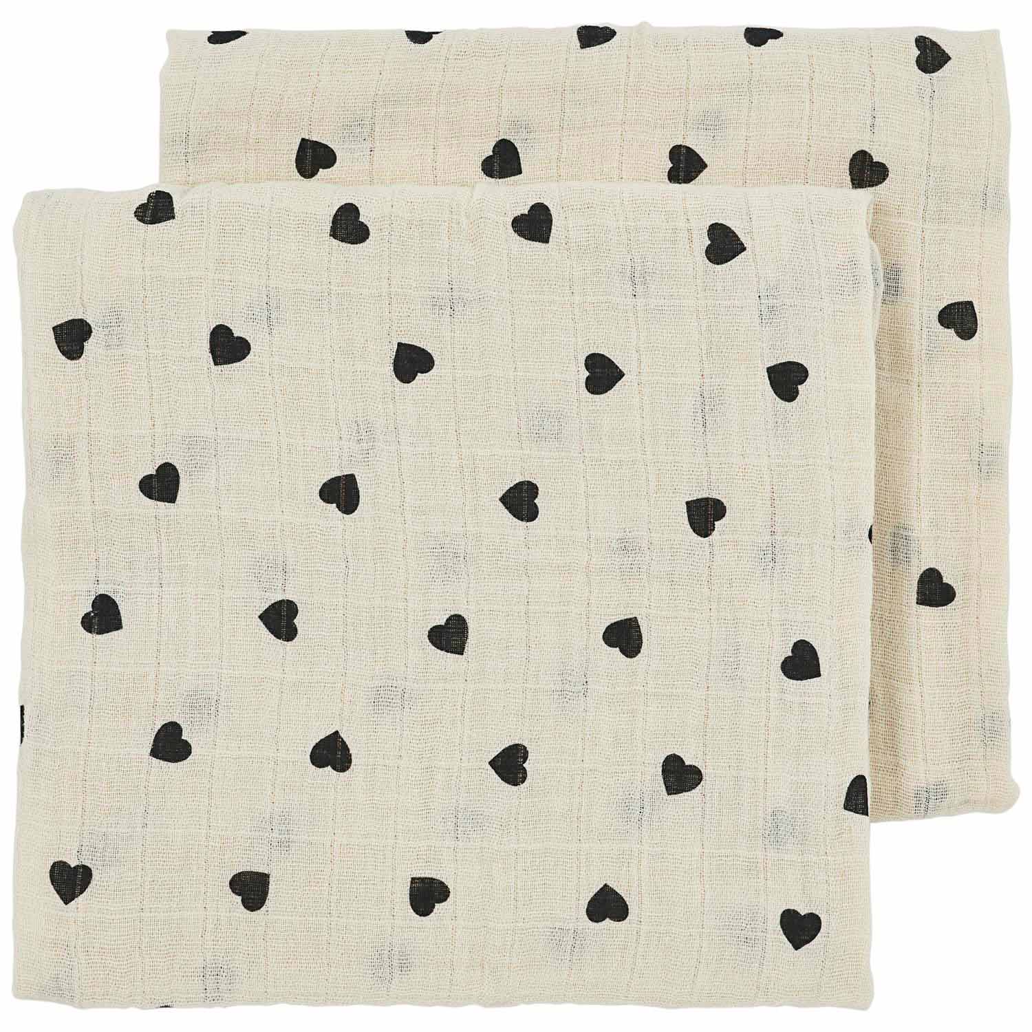 Meyco hydrofiele doeken Sweet Heart 2 stuks