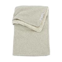 Meyco Knit Basic Fleece Wiegdeken Sand Melange 75 x 100 cm