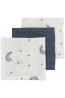 Meyco Monddoek Hydrofiel Moon Indigo 30 x 30 cm 3-Pack