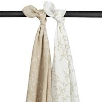 Meyco Multidoek Hydrofiel Branches Sand 120 x 120 cm(2-Pack)