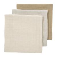 Meyco Multidoek Hydrofiel Pre-Washed Soft Sand/Greige/Taupe 70 x 70 cm 3-Pack