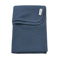 Meyco Pure Deken Gebreid - 75 x 100 cm - Jacquard - Indigo