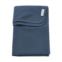 Meyco Pure Deken Gebreid - 75 x 100 cm - Jacquard - Indigo