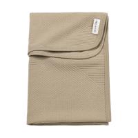 Meyco Pure Deken Gebreid - 75 x 100 cm - Jacquard - Taupe