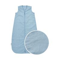 Meyco Studio Slaapzak - Ongevoerd Linnen - Jeans Blue - 90 cm