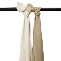 Meyco Swaddle Hydrofiel Pre-Washed Soft Sand/Taupe 120 x 120 cm 2-Pack