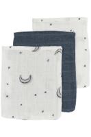 Meyco Washand Hydrofiel Moon Indigo 20 x 17 cm 3-Pack
