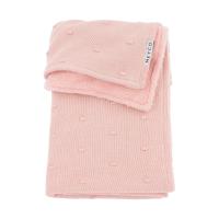 Meyco Wiegdeken Mini Knots Soft Pink Teddy 75x100cm