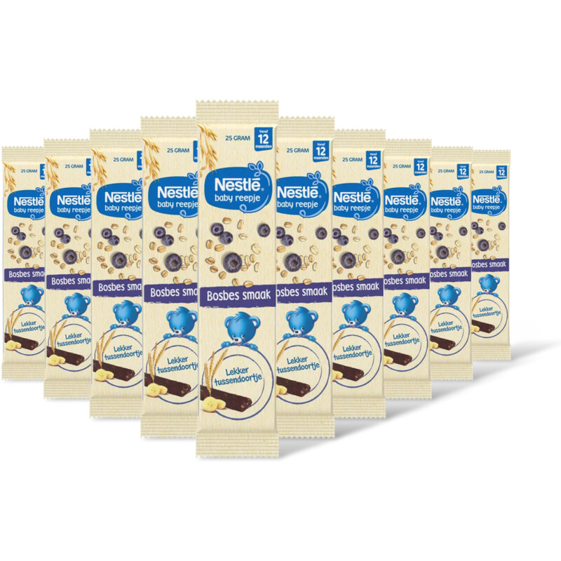 Nestlé Baby reepje bosbes smaak 12m+ 10-pack