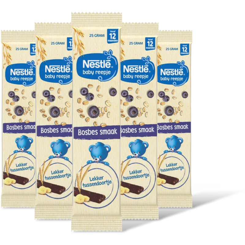 Nestlé Baby reepje bosbes smaak 12m+ 5-pack