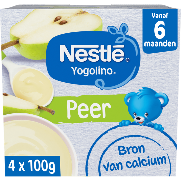 Nestlé Yogolino® Peer 6+ maanden baby toetje 4 x 100 g
