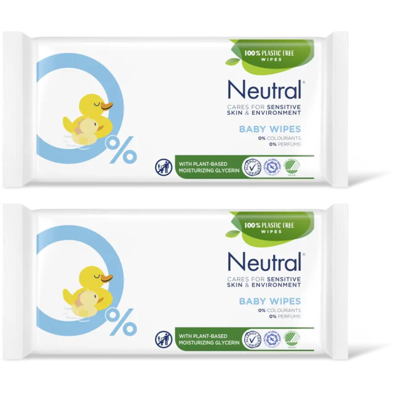 Neutral Baby wipes 0% perfume 2-pack