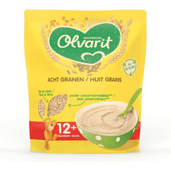 Olvarit 12+ Maanden Acht Granen Babypap 200g