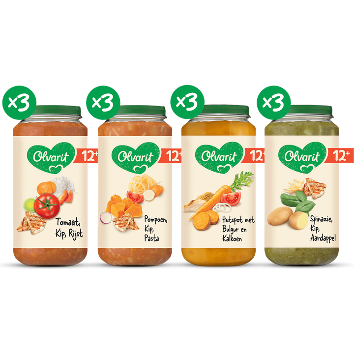 Olvarit 12+ Maanden Variatiemenu Maaltijd Versie 1 12 x 200g