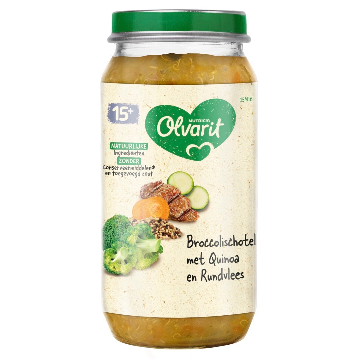 Olvarit 15M+ Broccolischotel met Quinoa en Rundvlees