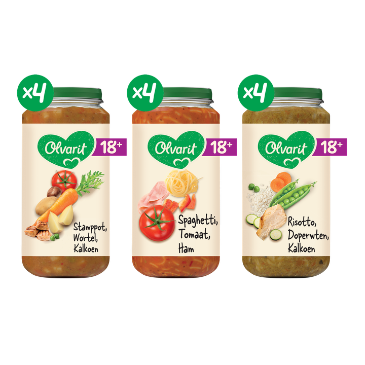 Olvarit 18+ Maanden Stamppot Wortel Kalkoen 250g