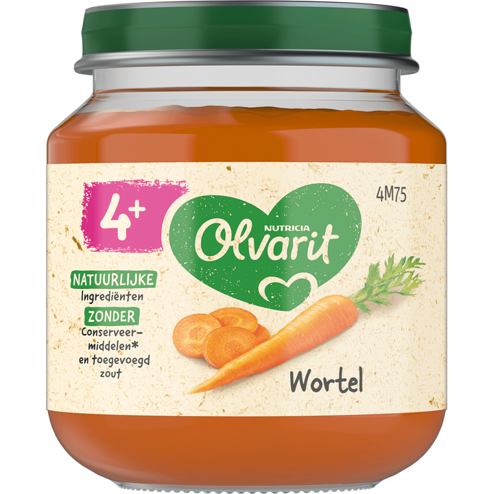 Olvarit 4+ Maanden Wortel 125g