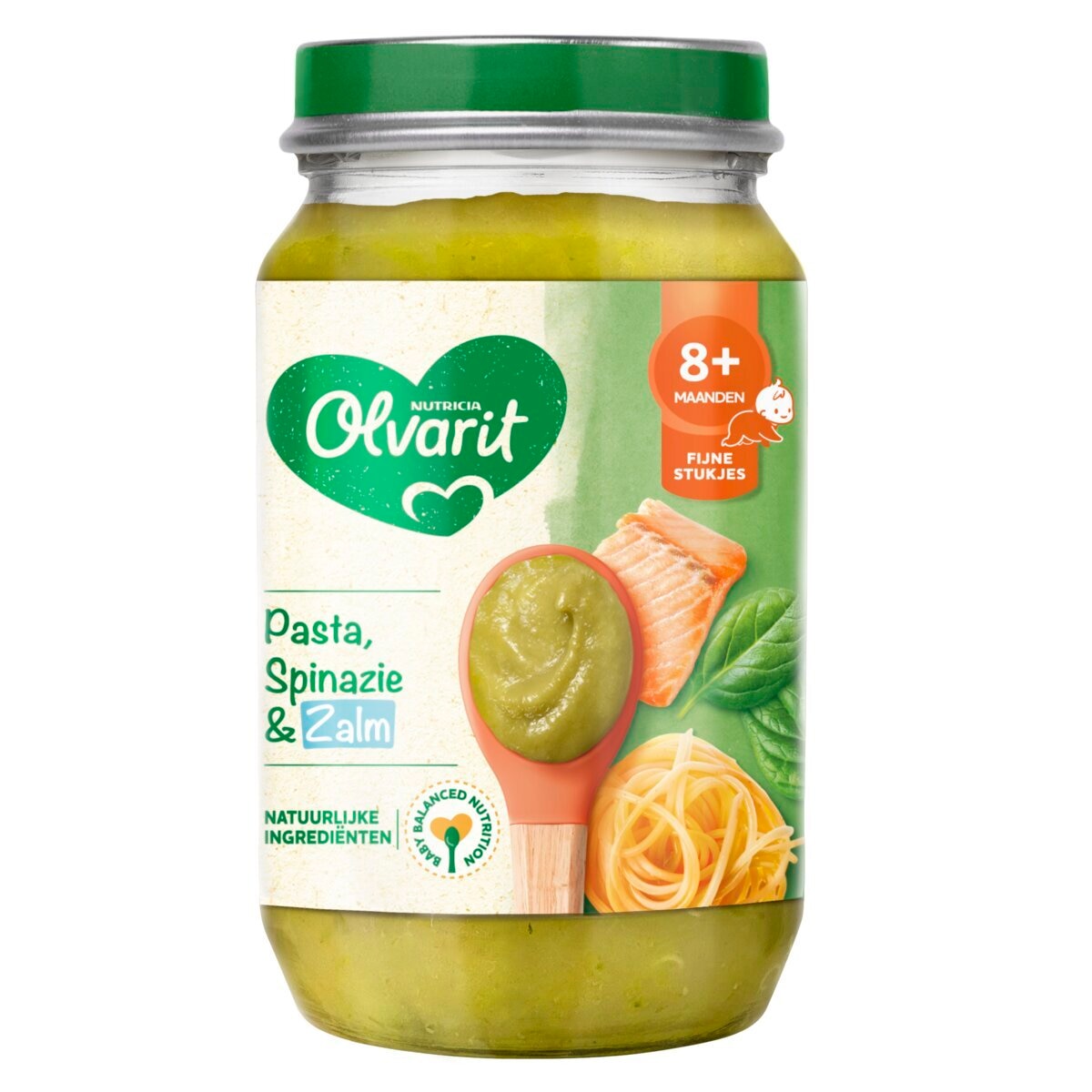 Olvarit 8+M Pasta Spinazie Zalm Maaltijdpotje