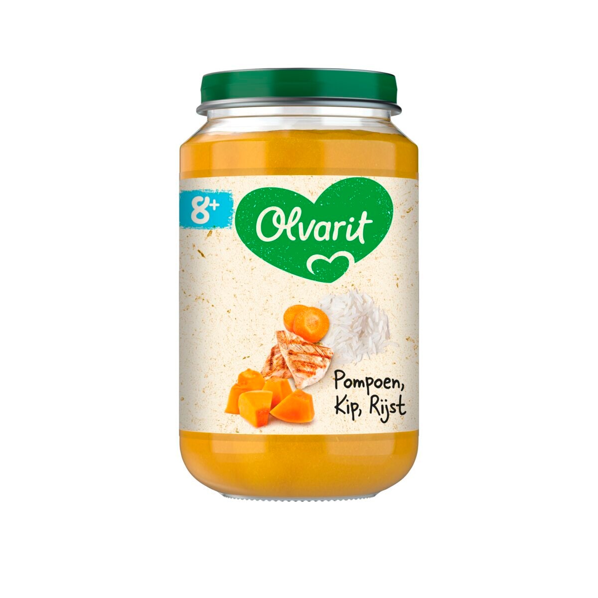 Olvarit 8+M Pompoen Kip Rijst Maaltijdpotje