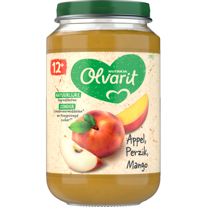 Olvarit Appel Perzik Mango 12+ Maanden 200 g